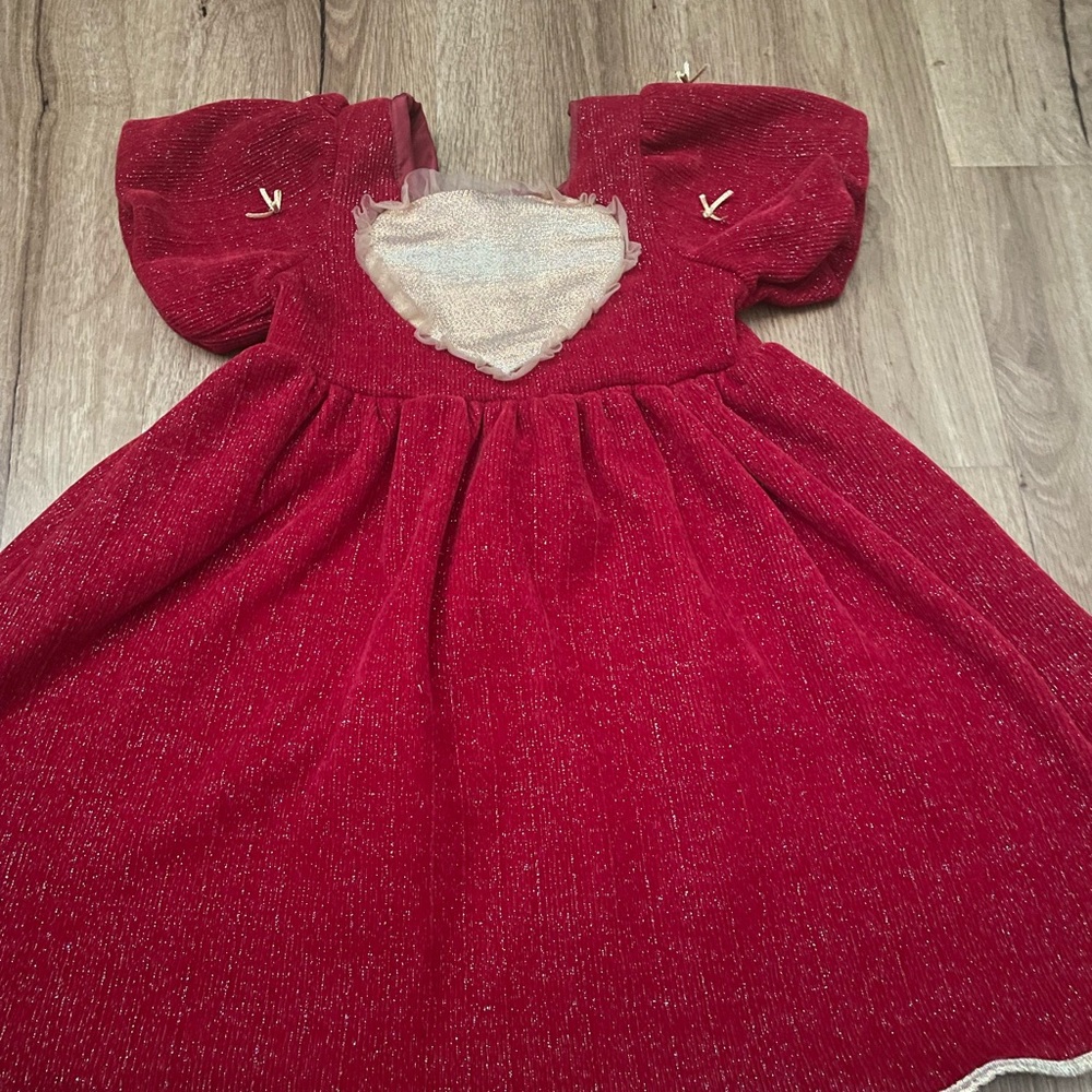 Holiday red dress for girls